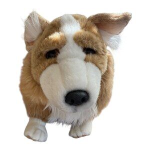 Folkmanis Corgi Dog Full Body Hand Puppet Light Brown White EUC Retired 21" RARE